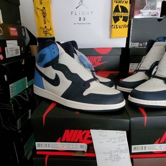 AIR JORDAN RETRO 1 HIGH OG OBSIDIAN UNCs - Picture 7 of 8